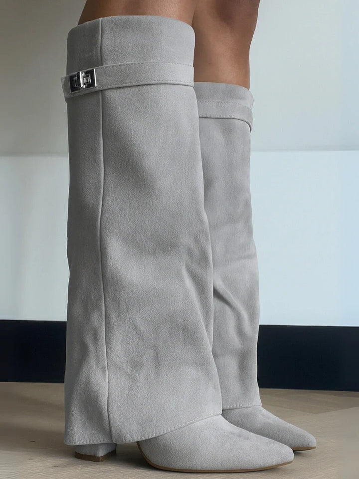 BOOTS FOR AUTUMN GREY SUEDE