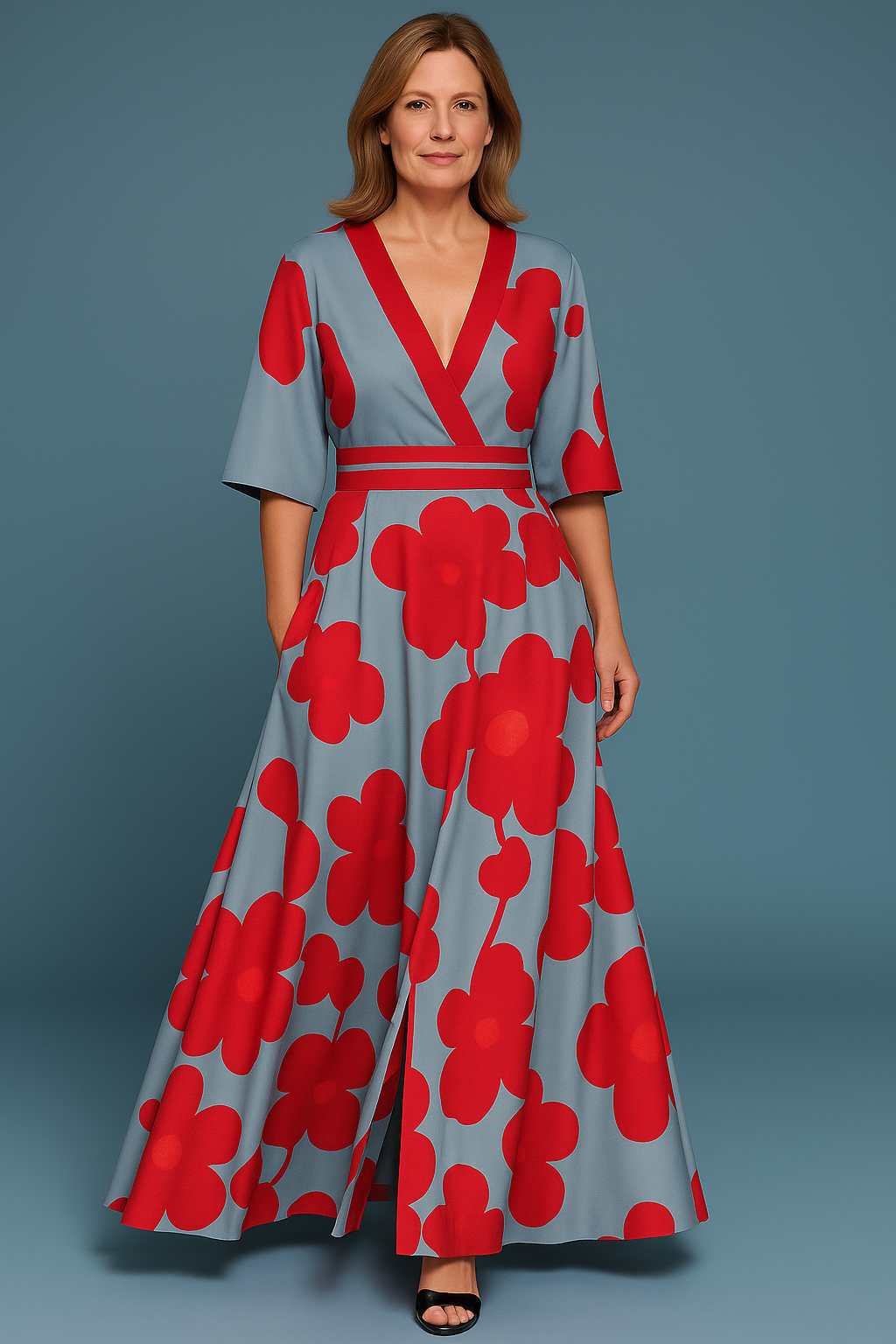 Everly Floral Wrap Jurk