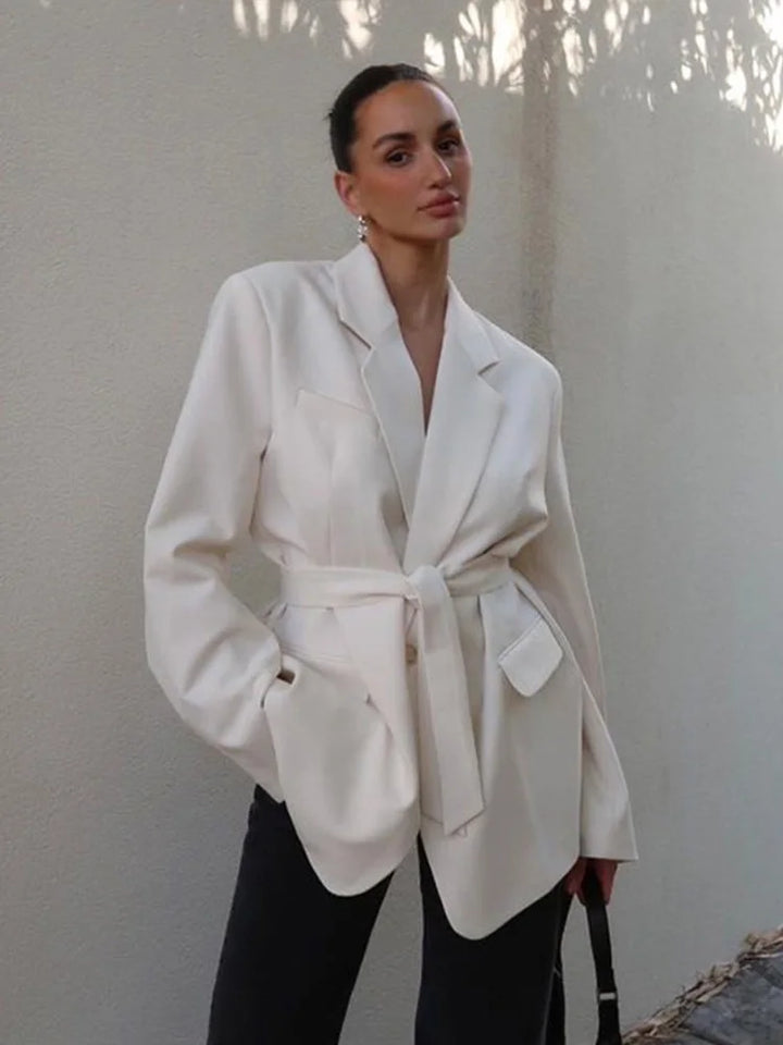BELTED BLAZER COAT