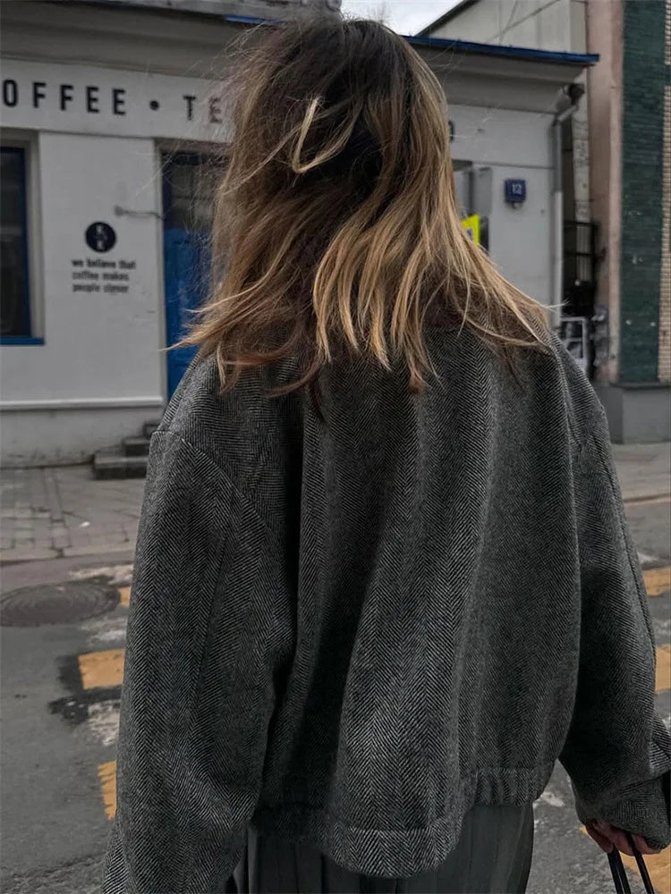 STREETWEAR ZIP-UP CROP COAT