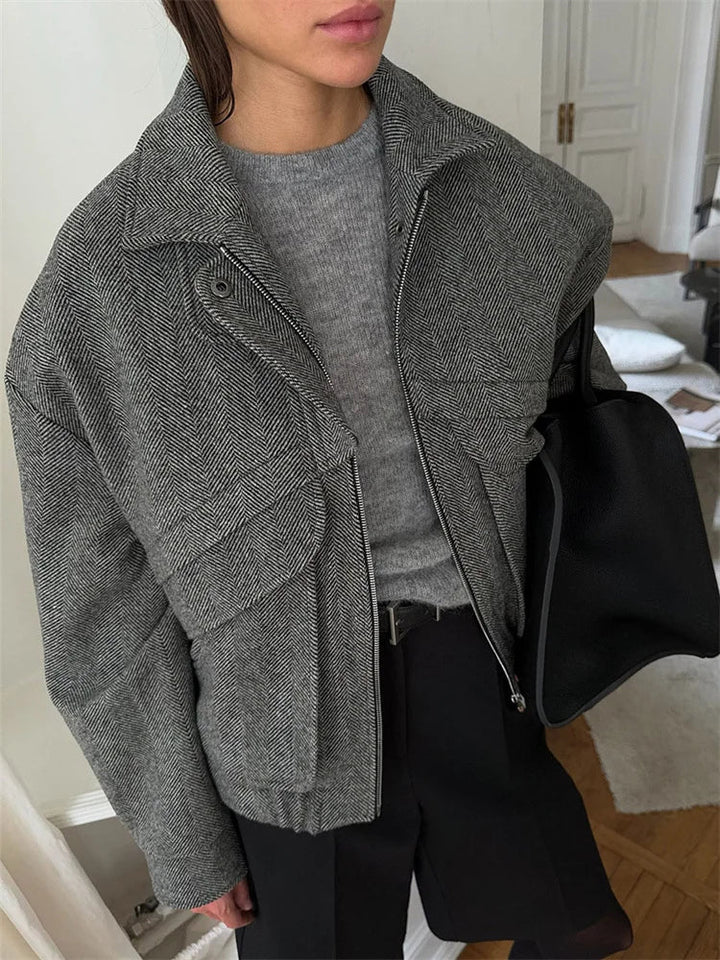 STREETWEAR ZIP-UP CROP COAT
