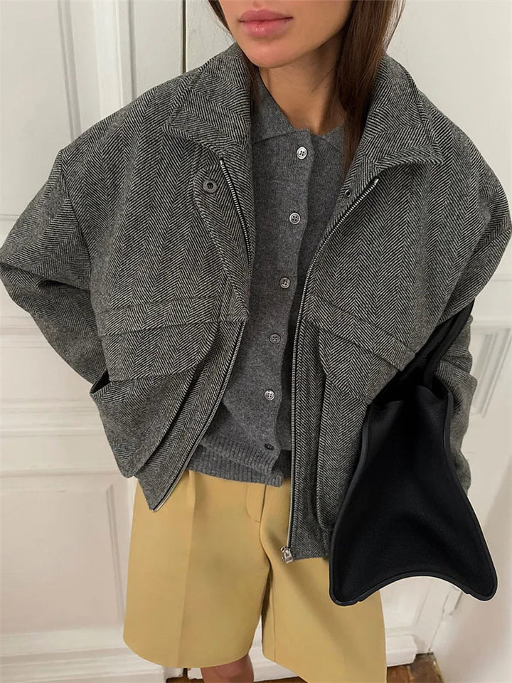 STREETWEAR ZIP-UP CROP COAT