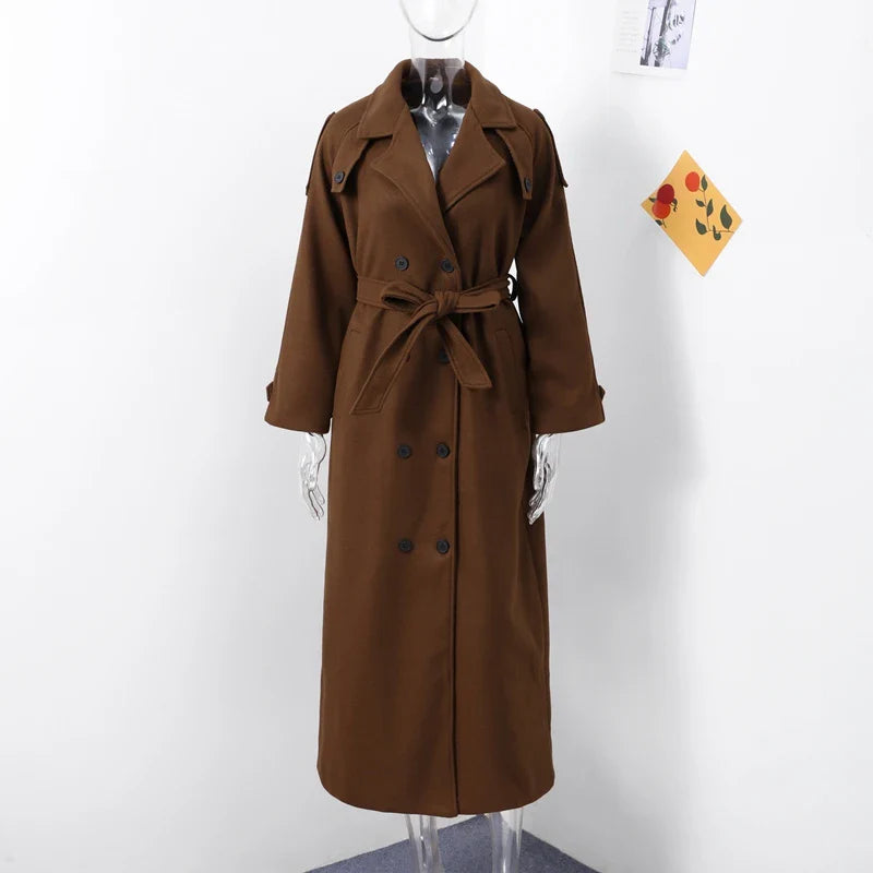 ELEGANT LONG WOOLEN COAT