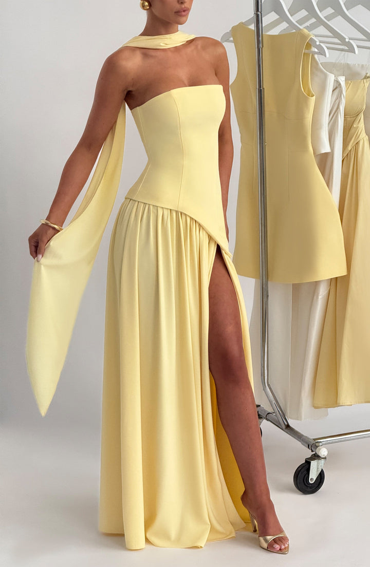 Maliyah Lemon Maxi Jurk