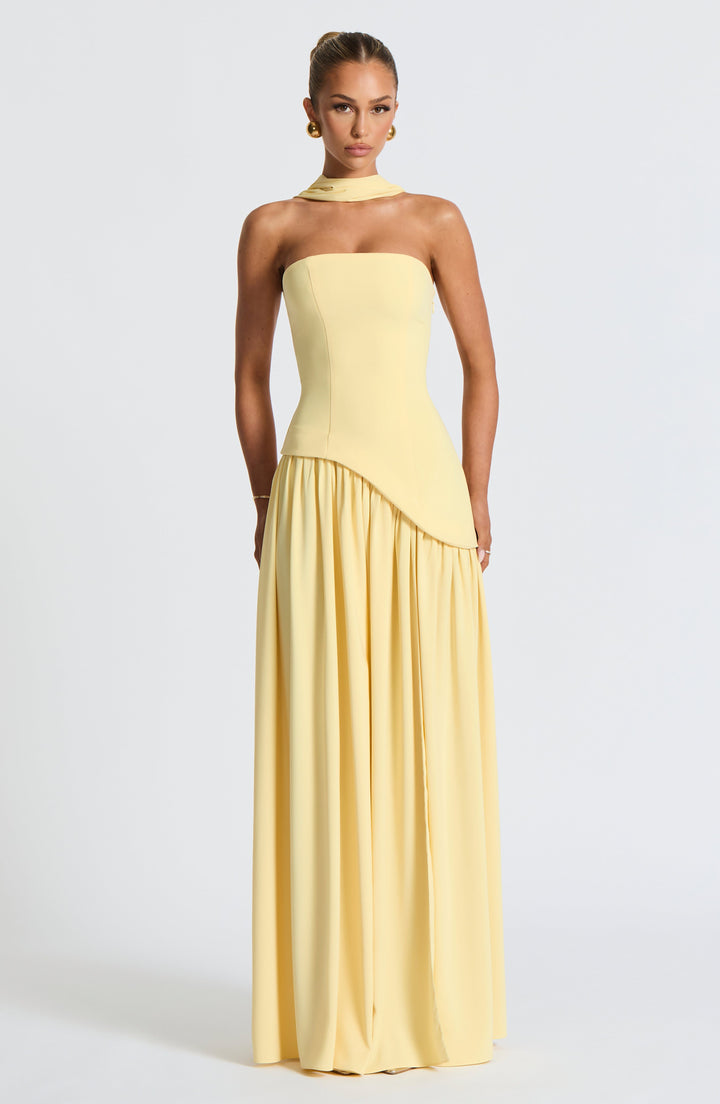 Maliyah Lemon Maxi Jurk