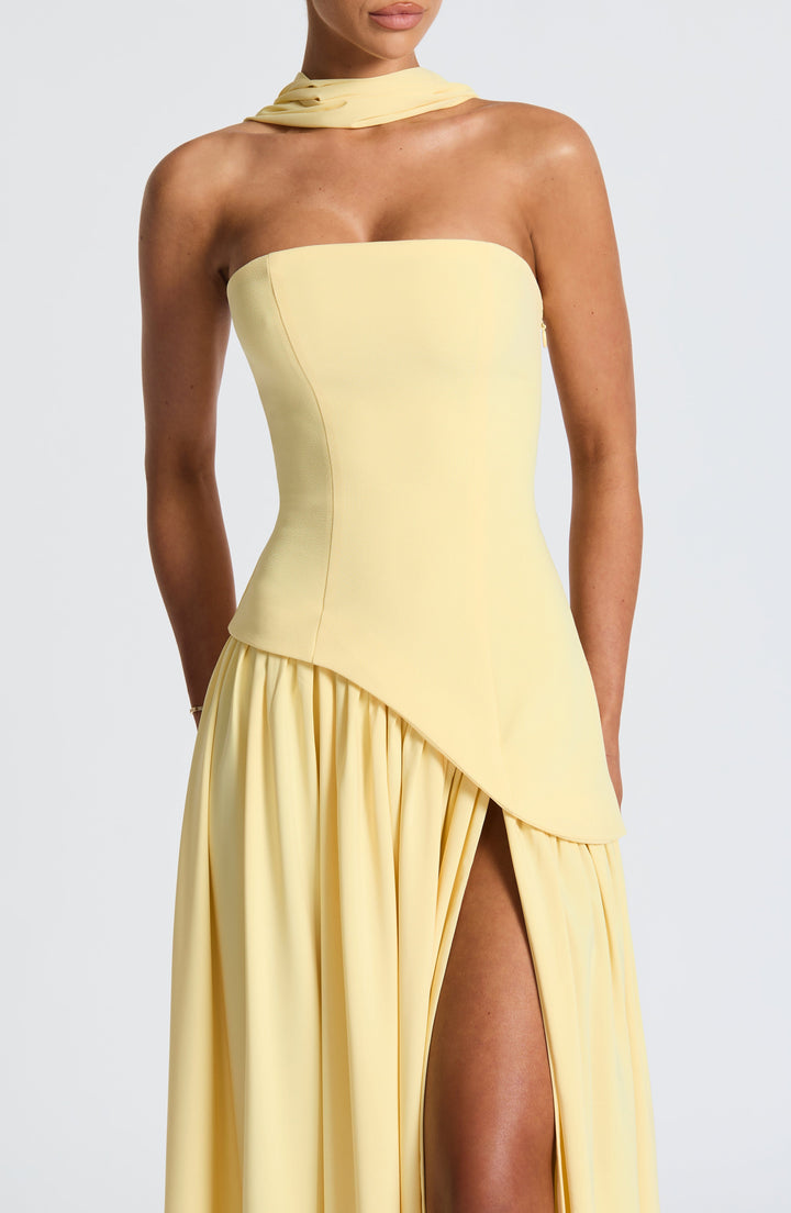 Maliyah Lemon Maxi Jurk