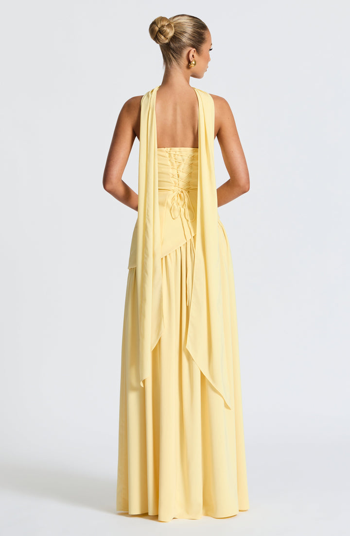 Maliyah Lemon Maxi Jurk