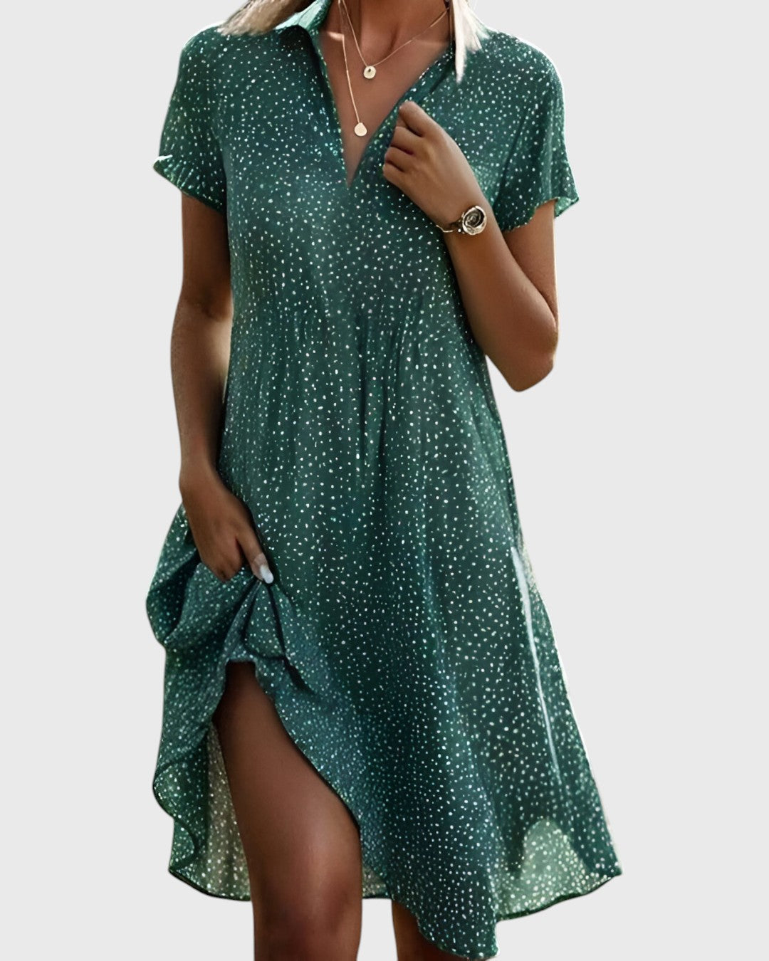 Sofia™ | Verfijnde en zwevende midi-jurk voor een vrije en zelfverzekerde stijl